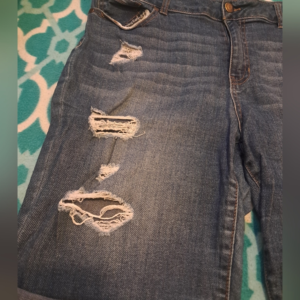 Indigo Fusion Womens Denim Shorts - Picture 2 of 4